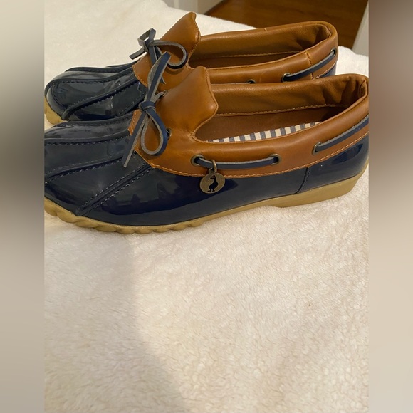 Sporto Duck shoes Navy and Brown - Picture 2 of 5
